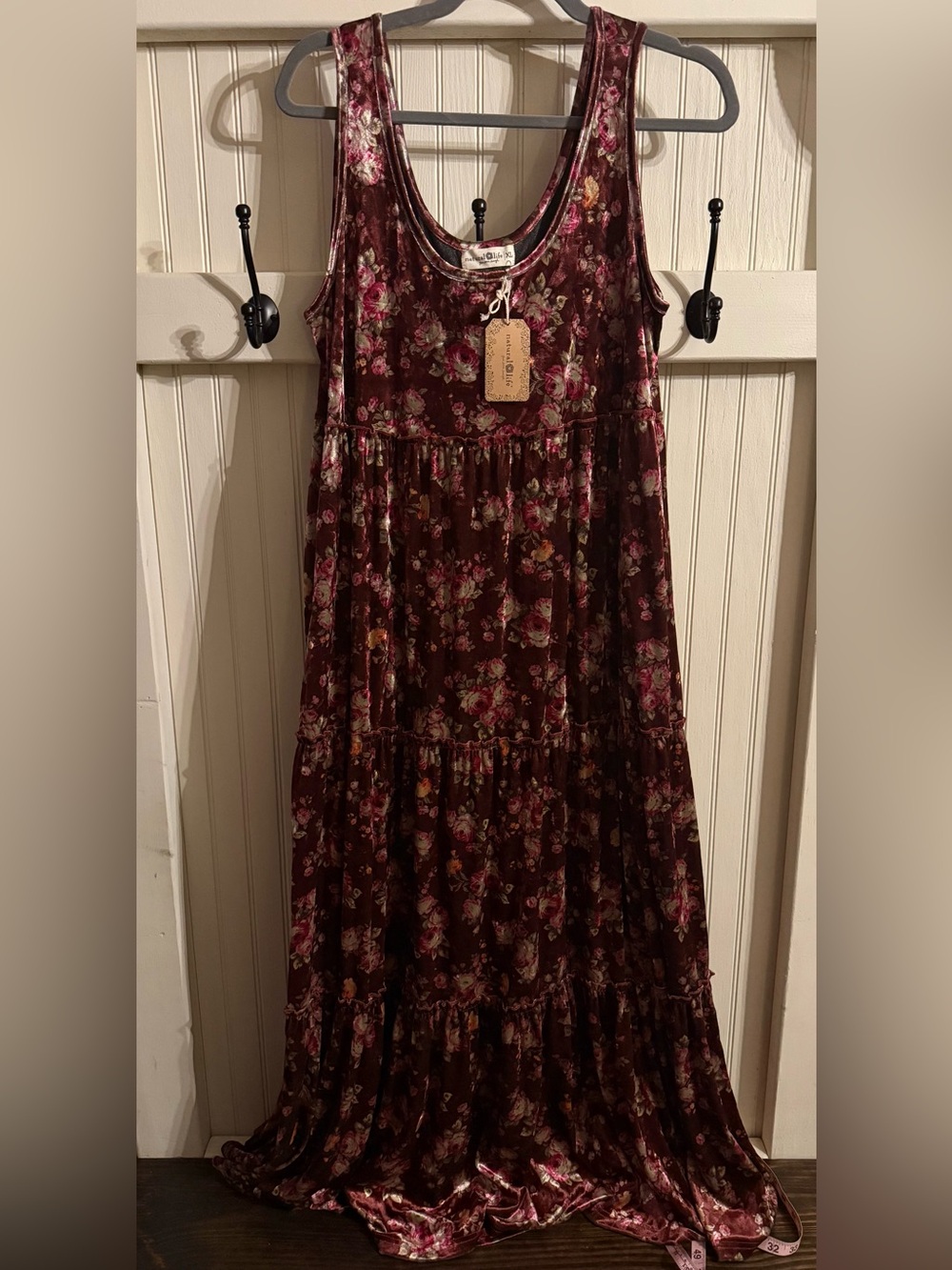 NWT Natural Life Karlie Velvet Maxi Dress